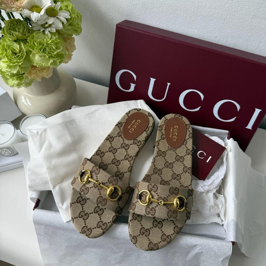 Gucci Siaga Horsebit Slide Sandals