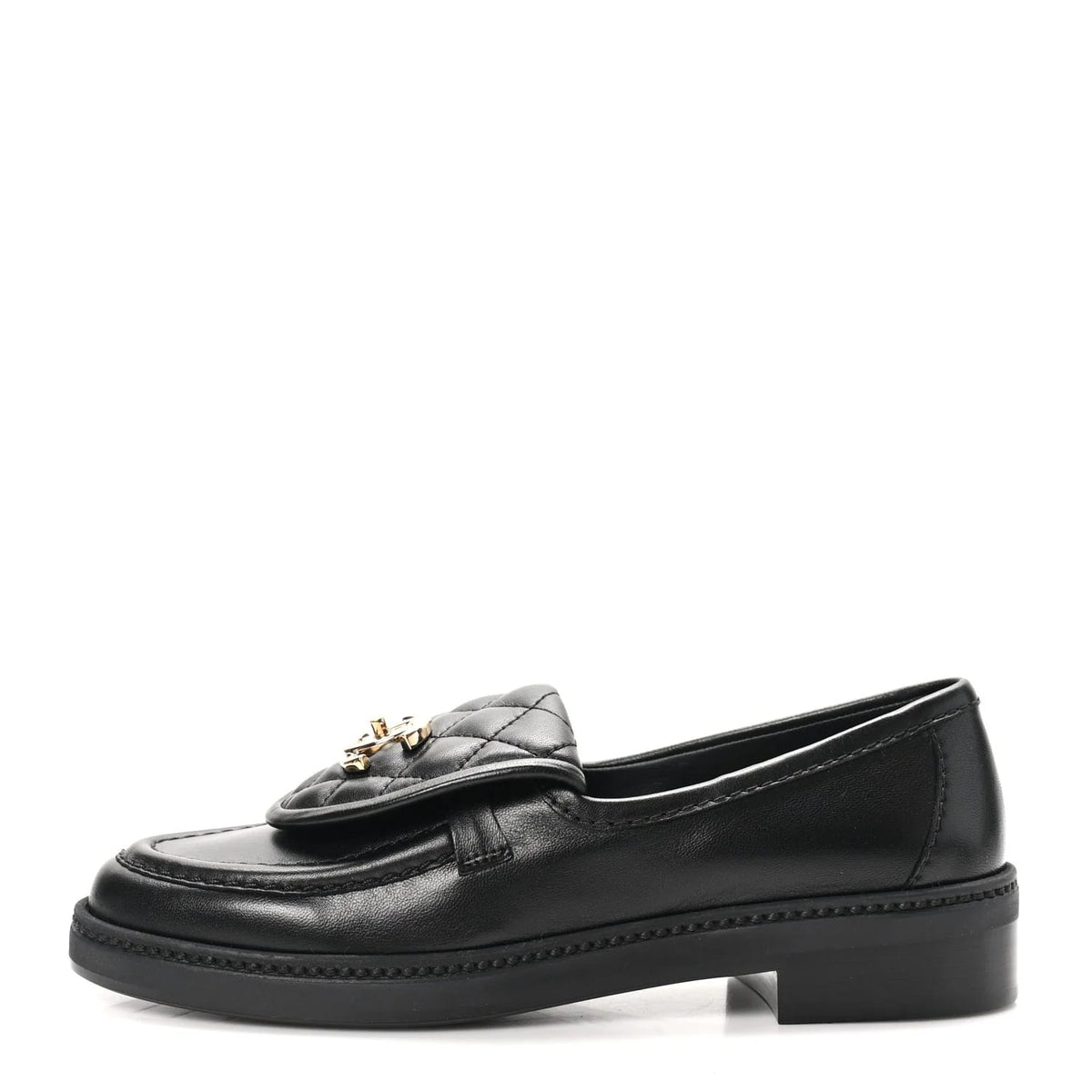 Chanel Lambskin Quilted CC Loafers