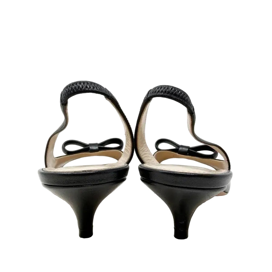 Dior Bow Heeled Slingback Sandals
